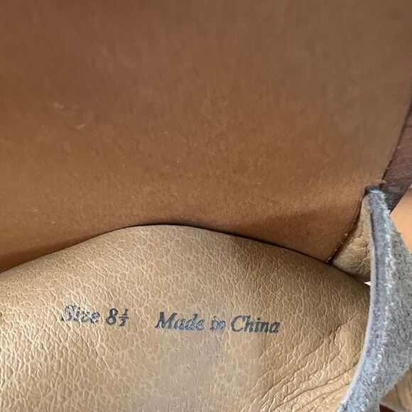 Dolce Vita Pacey Suede Leather Studded
Sandals 8.5 Wooden Heel Demi Wedge - Picture 3 of 4